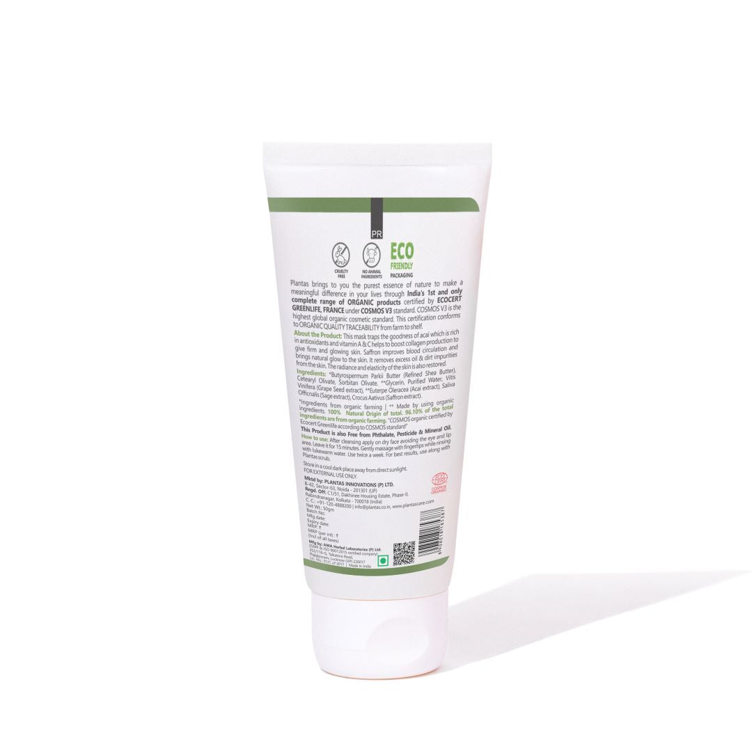 Organic Face Mask - Shine & Glow Skin Brightening 50g