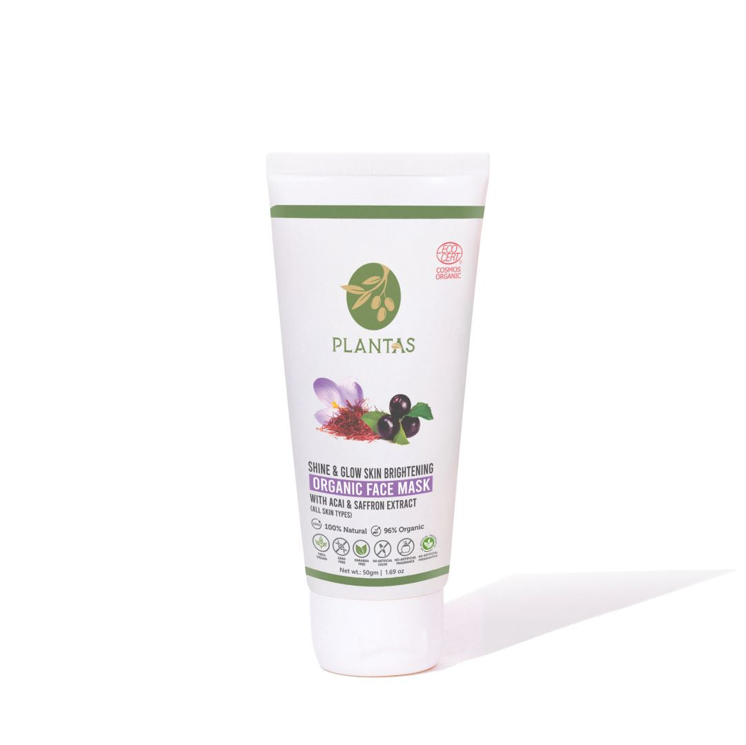 Organic Face Mask - Shine & Glow Skin Brightening 50g