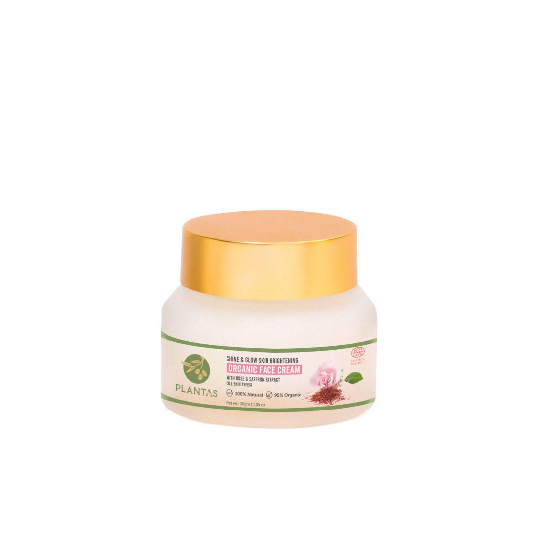 Organic Face Cream - Shine & Glow Skin Brightening 30g