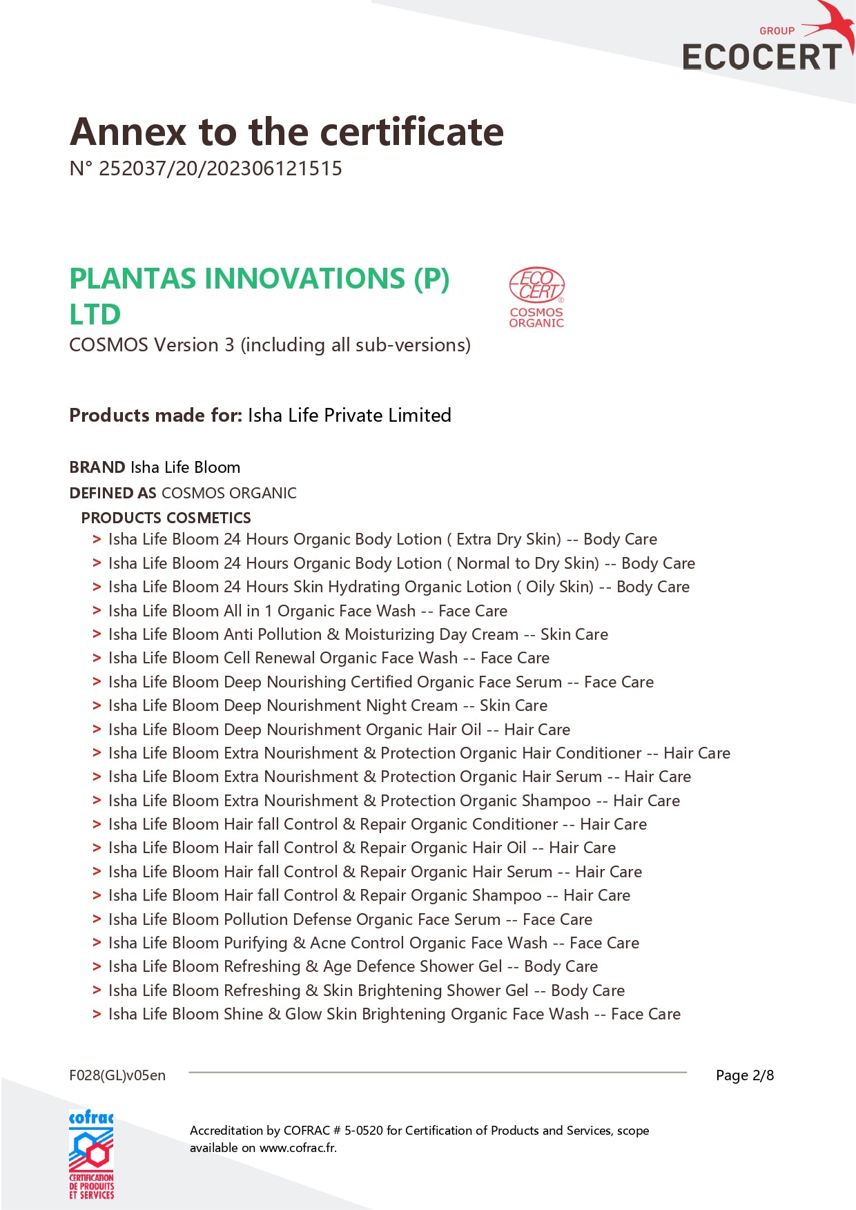 Plantas - Certificate