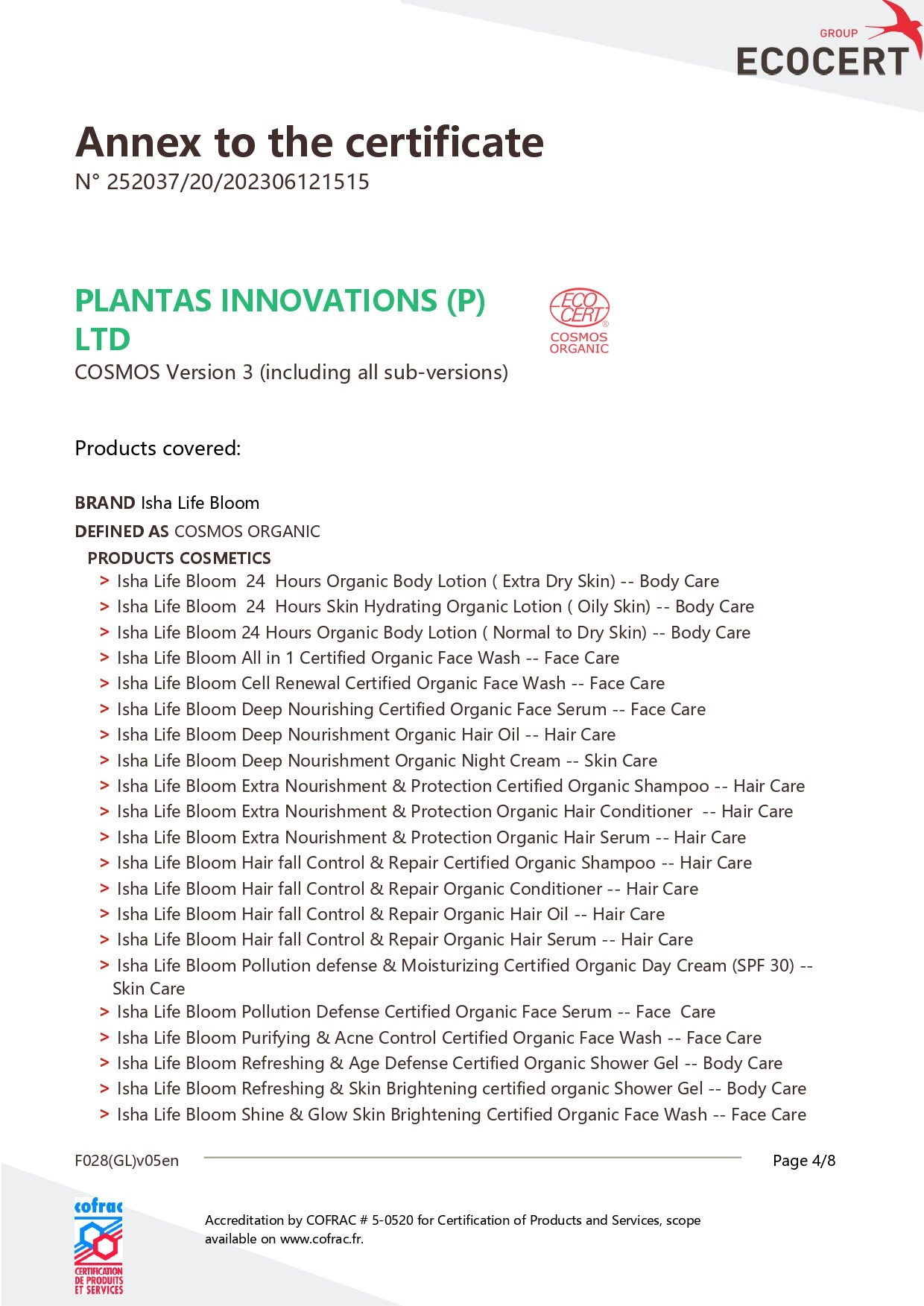 Plantas - Certificate