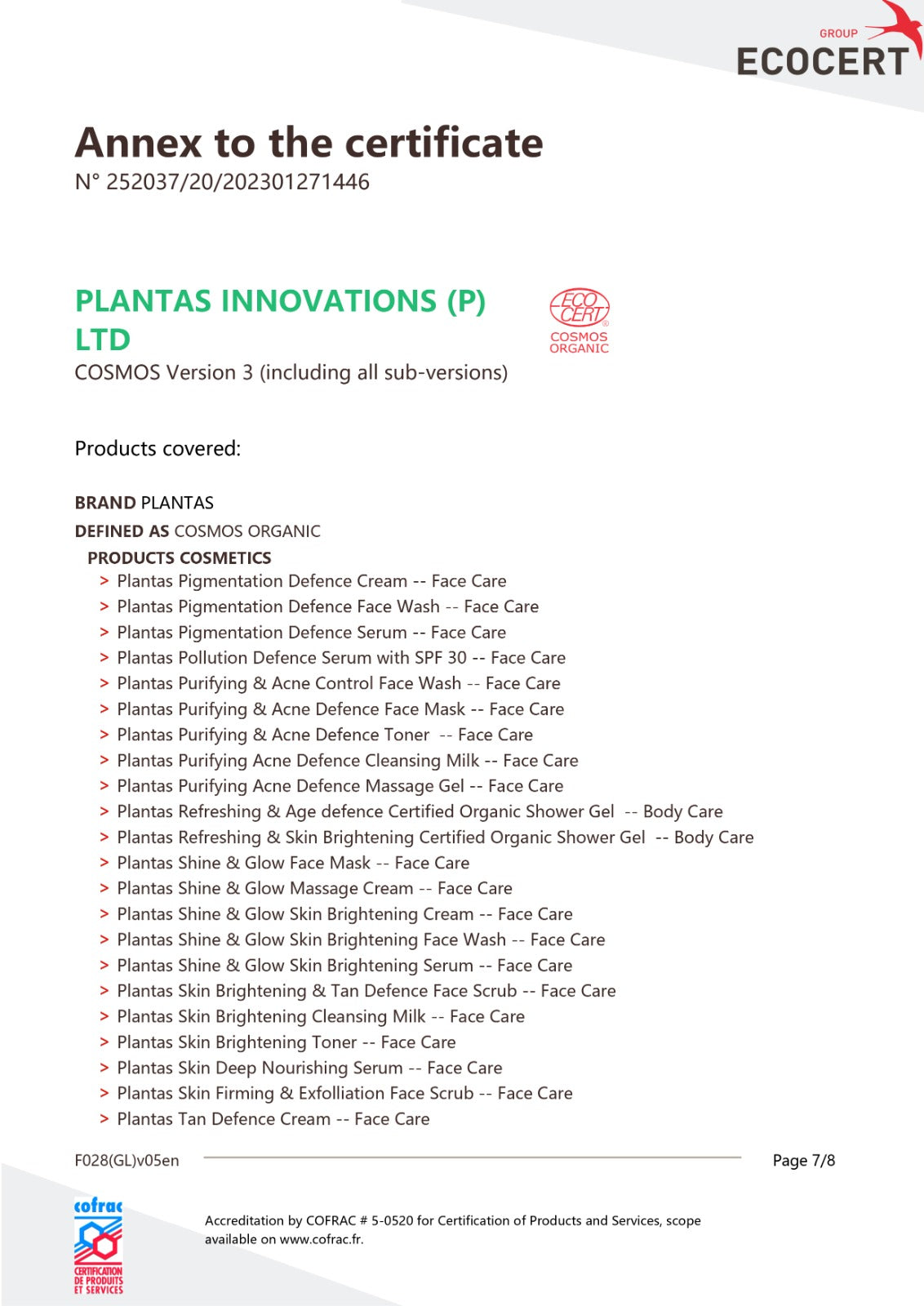 Plantas - Certificate