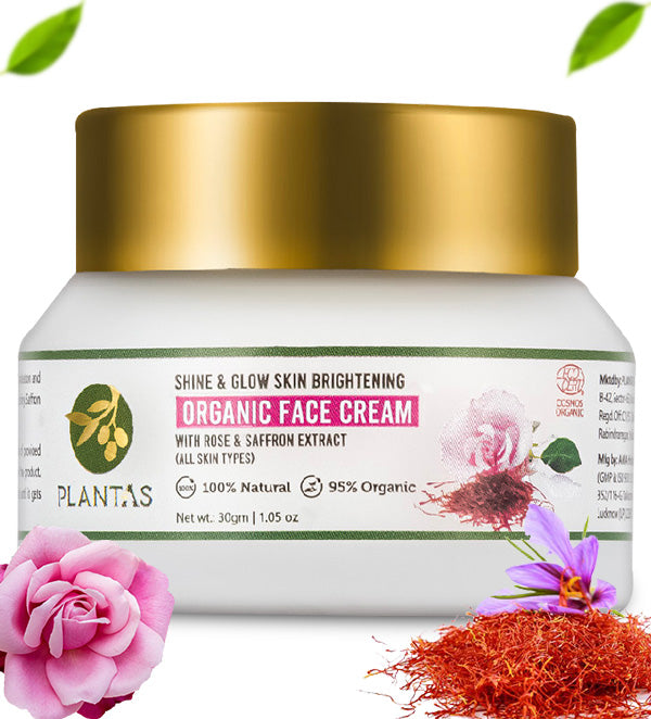 Plantas - Organic Face Cream Rose and Saffron Extract