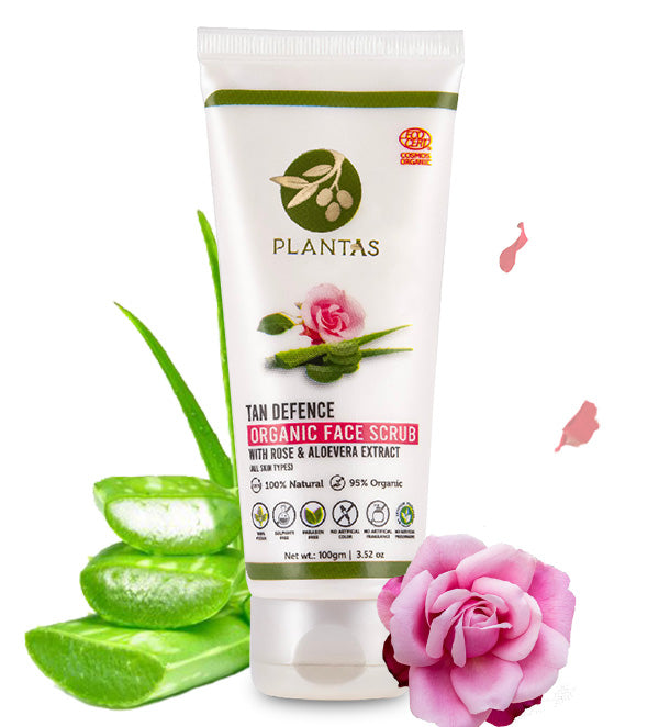 Plantas - Organic Face Scrub Rose and Aloe Vera Extract