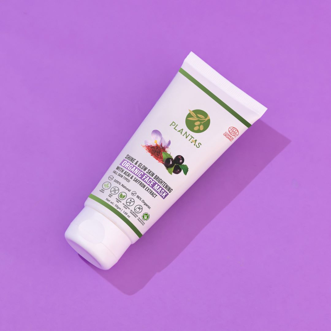 Organic Face Mask - Shine & Glow Skin Brightening 50g