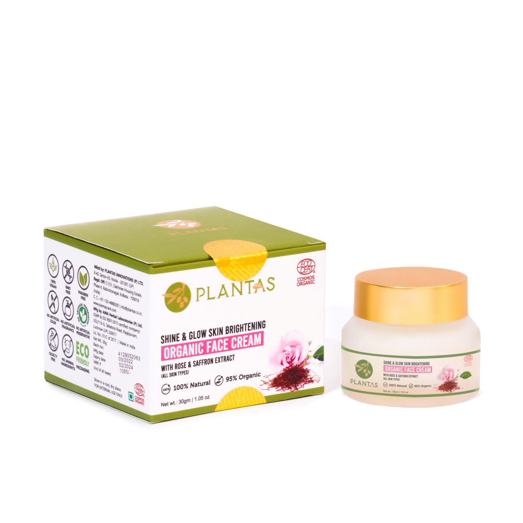 Organic Face Cream - Shine & Glow Skin Brightening 30g